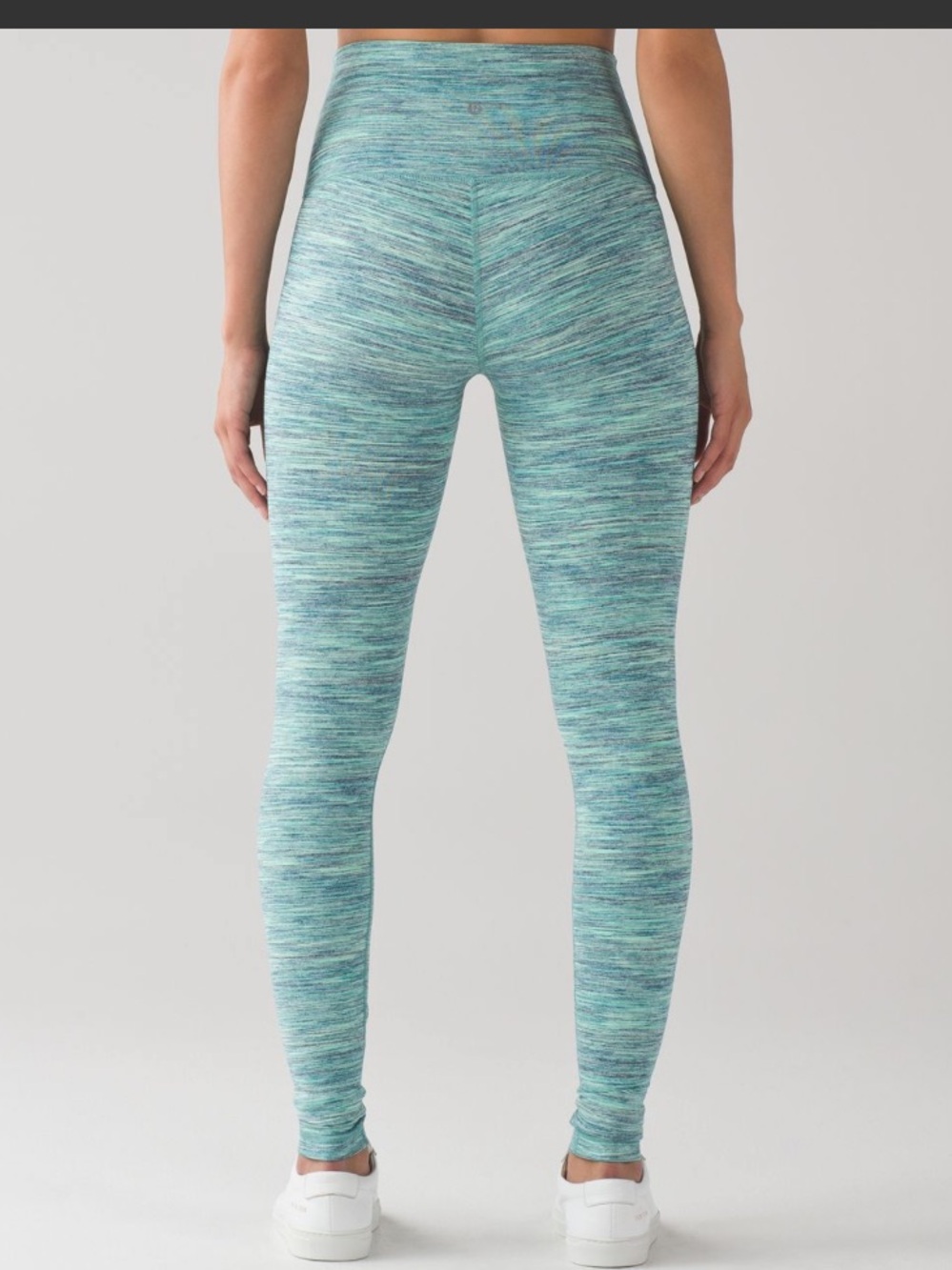 Lululemon full length Wunder Under High-Rise Leggings in Fresh Teal Space Dye 4